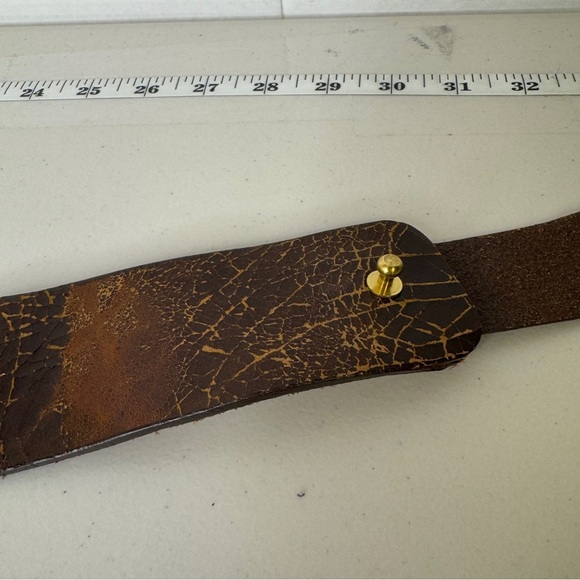 Brave Beltworks Distressed Leather Boho Belt - Premium Quality Size 30 - Picture 8 of 10